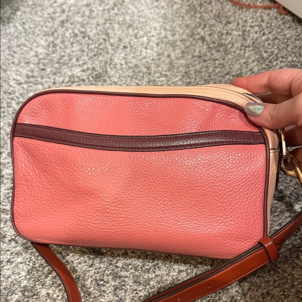 Coach Pink Leather Jes crossbody Bag purse designer tan handbag messenger - Picture 7 of 13